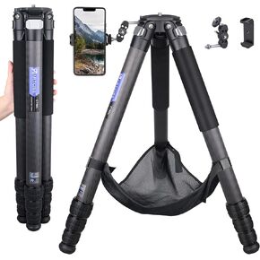 ARTCISE Heavy Duty 40mm Max Leg Tube Carbon Tripod Compact Carbon Fiber Travel Tripod 63.6in/162cm Height Stable Lightweight Stand for DSLR Video Camera Max Load 40kg