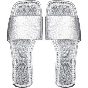 GORGLITTER Women's Gold Sandals Cute Dressy Square Open Toe Summer Sandals