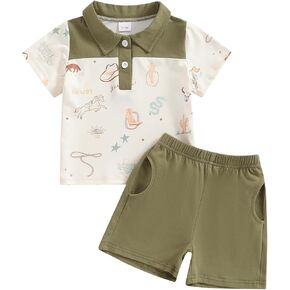 Ledy Champswiin Baby Boy Summer Outfit Set Short Sleeve Pocket T-shirt and Checkered Shorts Cute Infant Toddler Clothes