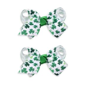 Valentine Hair Bows for Girls Cute Red Heart Hair Clips Bow Hair Accessories Party Supplies 2Pcs (Red Heart)