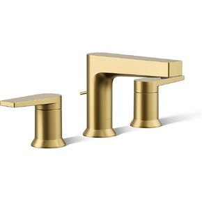 Kohler K-97100-4-CP صنابير حوض الحمام المشدودة، واسعة الانتشار، كروم مصقول