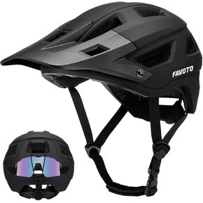 Favoto Mountain Bike Helmet Adult- Dual Shell Lightweight Bicycle Helmet Adjustable for Adults Men Women Youth CPSC Certificated