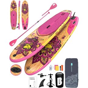 Inflatable Stand Up Paddle Board 11' x 32'' x 6'' Paddleboard with Sup Accessories Backpack, Pump, Adjustable Leash for Adults & Youth of All Skill Levels
