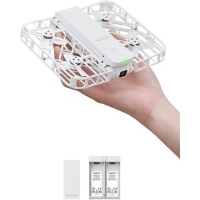 X1 Self-Flying Camera, Pocket-Sized Drone HDR Video Capture, Palm Takeoff, Intelligent Flight Paths, Follow-Me Mode, Foldable Action Camera with Hands-Free Control White (Combo Plus)
