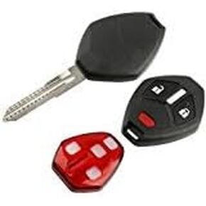 2 Key Fob Keyless Entry Remote Shell Case & Pad fits Mitsubishi Outlander Lancer Mirage i-MEIV