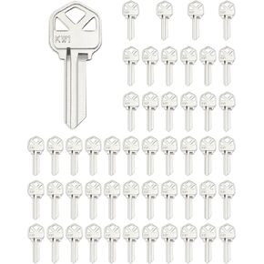 QWORK Blank Key Blanks, Pack of 100 Copper Structures Key Compatible with (KW1) Kwikset, KS1/KWI-1 Keyblank
