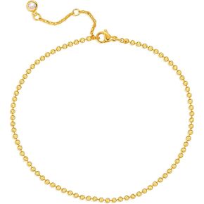 MEVECCO Dainty Gold Link Chain Anklet,14K Gold Plated Handmade Cute Dainty Anklet for Women in Kuwait