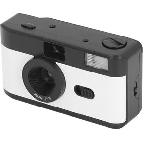 35MM Film Camera with 28MM F 8 Lens 1 120s Shutter Speed, Multi Color Vintage Film Vintage Film Camera Built in Flash (Black)