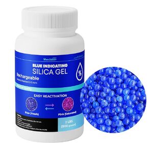 8.5 LB Blue Silica Desiccant Beads - Indicating Silica Gel Beads Drying Silica Beads Reusable Silica Gel Desiccant Dehumidifier