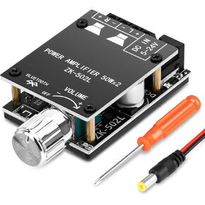 ZK-1602T Bluetooth Amplifier Board,160W+160W 2.0 Channel Amp Board with Treble and Bass Control,DC 15-36V, Bluetooth and AUX Inputs, Audio Amp Board for Home DIY Wireless Speaker, Password Free