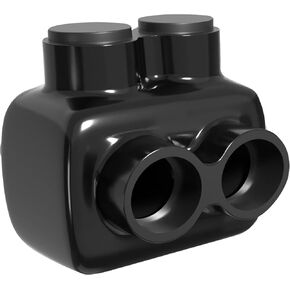 مدخل جانب واحد من OHLECTRIC - منفذان - 4-14 AWG - موصل أسود معزول - سداسي ألين مشقوق - مملوء مسبقًا بمثبط الأكسيد - طلاء الفينيل المطاطي، 6061-T6 ألومنيوم CU9AL in Kuwait