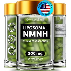 NMN Supplement Alternative - Liposomal NMNH (Dihydronicotinamide Mononucleotide) - High Purity NAD Supplement for Anti Aging, Energy, Focus - 60 Capsules - 300mg