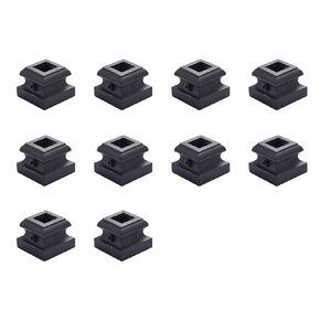 Slant Balusters Shoes - Stair Pitch Shoe for Staircase Interior with Screws for 1/2 Inch Square Balusters (10 Pack), Aluminum Shoes for Balusters, Railing, Stair Spindles, Matte Black
