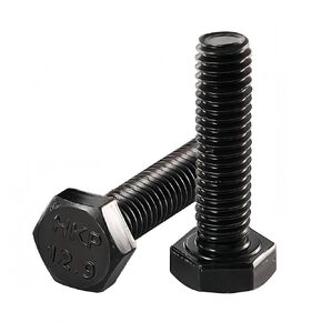M10x 40mm, M10 Hex Head Screws Bolts, M10x1.5 Bolt, 12.9 Grade Alloy Steel, Hexagon Head Bolts, Black Oxide Finish, Full Thread,Quantity 10