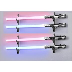 Lightsaber Stand Display:2 Stand 4 Tier Black Acrylic Lightsaber Stand Lightsaber Holder, Acrylic Light Saber Display Rack Suitable for Swords, Light Saber
