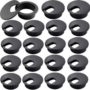 20Pack 2" Desk Grommet White, Plastic Wire Organizer Caps Office Desk Wire Grommet, Durable Desk Cord Cable Hole Cover Grommet for Office Desk, Entertainment Centers, TV Stands, Tabletops
