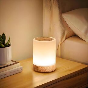 Night Light for Kids and Adults, 256 RGB Color Changing & Warm White Small Touch Lamps for Nightstand, 2200mAh Rechargeable Portable Bedside Lamp with Memory, Dimmable Night Light for Baby Nursery
