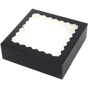 50PCS (8x8x2.4inch) Cake Boxes with Window Bakery Boxes Pastry Boxes for Cake, Pastries Chocolates Cupcakes Valentine's Day (50PCS Pink), 8825-8CDGH