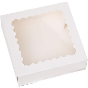 50PCS (8x8x2.4inch) Cake Boxes with Window Bakery Boxes Pastry Boxes for Cake, Pastries Chocolates Cupcakes Valentine's Day (50PCS Pink), 8825-8CDGH in Kuwait