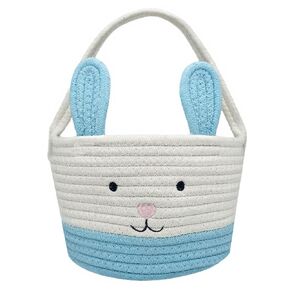Easter Basket, Easter Bunny Basket with Handle, Easter Baskets for Kids, Baby Gift Basket, Egg Buckets Gifts Tote Bags Egg Hunt Basket for Boys, Girls, Toddler, Babies, Infant (Pink)