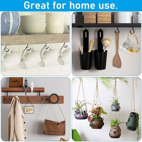 20 Pack Ceiling Hooks, 2 in Screw Cup Hooks, Vinyl Coated Heavy Duty Screw Hooks, Ceiling Hooks for Hanging Plants, Screw in Hooks for Outdoor String Lights, Ceiling Plant Hangers. in Saudi Arabia