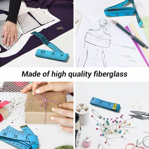 Tape Measure, Fabric Craft Tape Measure & Body Measurement Double Scale Body Sewing Flexible Ruler, Measurement Tailor Craft Vinyl Ruler, 60-inch/150CM (Yellow) in Saudi Arabia