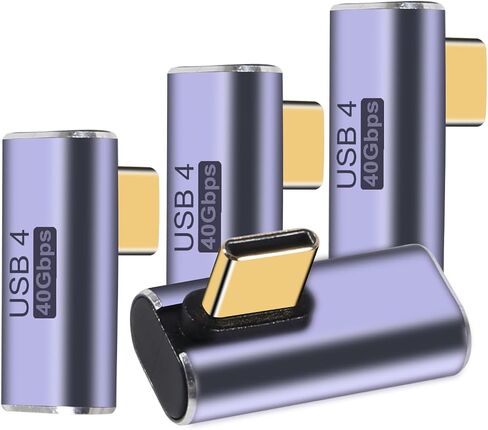 4 قطع محول USB C ذكر إلى أنثى، موصل USB C ذكر إلى أنثى، موسع محول USB من النوع C يدعم 100 وات، 40 جيجابت في الثانية، 8K@60 هرتز لسطح البخار، MacBook، Thunderbolt إلخ in Kuwait