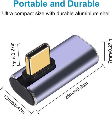 4 قطع محول USB C ذكر إلى أنثى، موصل USB C ذكر إلى أنثى، موسع محول USB من النوع C يدعم 100 وات، 40 جيجابت في الثانية، 8K@60 هرتز لسطح البخار، MacBook، Thunderbolt إلخ in Kuwait