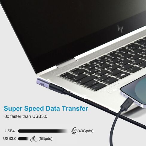4 قطع محول USB C ذكر إلى أنثى، موصل USB C ذكر إلى أنثى، موسع محول USB من النوع C يدعم 100 وات، 40 جيجابت في الثانية، 8K@60 هرتز لسطح البخار، MacBook، Thunderbolt إلخ in Kuwait