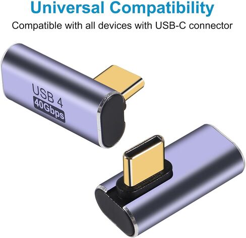 4 قطع محول USB C ذكر إلى أنثى، موصل USB C ذكر إلى أنثى، موسع محول USB من النوع C يدعم 100 وات، 40 جيجابت في الثانية، 8K@60 هرتز لسطح البخار، MacBook، Thunderbolt إلخ in Kuwait