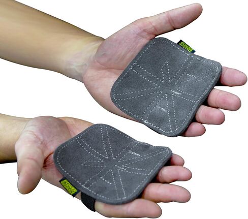 Weight lifting wrist straps, Double Layer Leather lifting Grips for Deadlift, Powerlifting and Shrugs, Pull up grips, Adjustable Neoprene Padded Gym workout gloves for Men/Women(Pair) (Gery, Long style) in Saudi Arabia