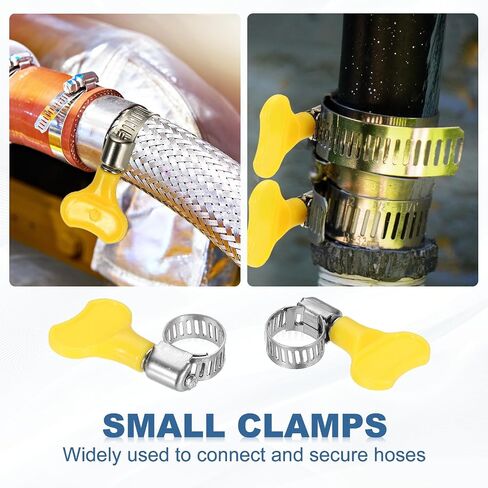 PATIKIL 30 Pcs 19-29mm Stainless Steel Hose Clamp Adjustable Bolt Hose Clamps in Saudi Arabia