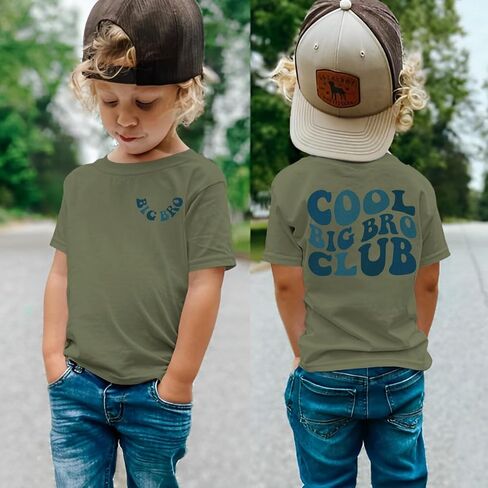 قميص Big Brother Toddler Baby Boy Cool Big Bro Bro Club T-Shirt Big Bro Summer Summer Short Sleeve Tees Top Top in Saudi Arabia