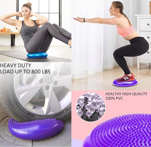NEISHNG 3-Pack Stability Wobble Cushions with Hand Pumps, Kids Sensory Wiggle Seat for Classroom, Core Trainer Balance Disc for Gym and Home Workout (5 Color) in Kuwait