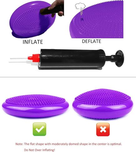 NEISHNG 3-Pack Stability Wobble Cushions with Hand Pumps, Kids Sensory Wiggle Seat for Classroom, Core Trainer Balance Disc for Gym and Home Workout (5 Color) in Kuwait