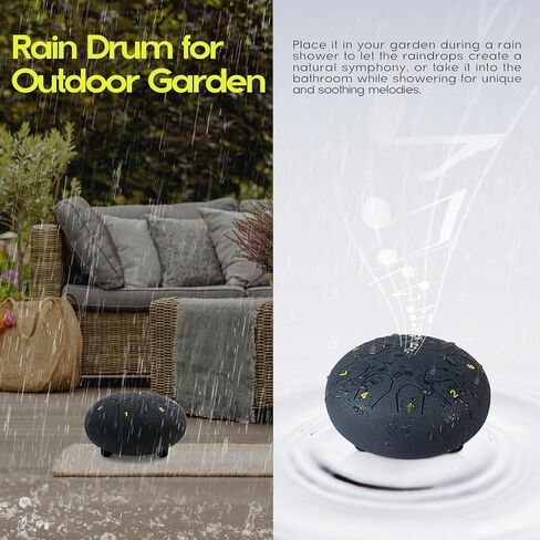 Steel Tongue Drum Set - 6 inch 8 Note Rain Drum Hand Pan Drum for Kids & Adult Music Education, Yoga, Prenatal Education and Outdoor Garden Use with Drum Mallets (Malachite) in Saudi Arabia