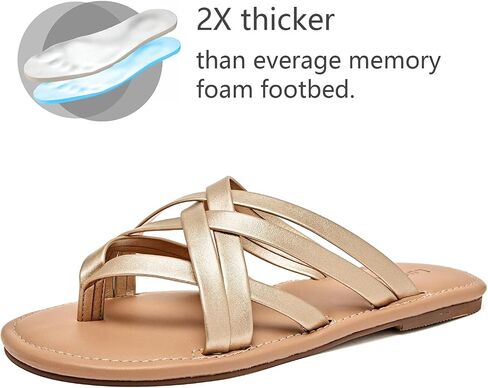 Luoika Wide Wide Wide Sandals ، Flip Flop Slides Sandal Slidsal Strapy Sandal Slip on Summer Beach Shoes for Women. in Kuwait