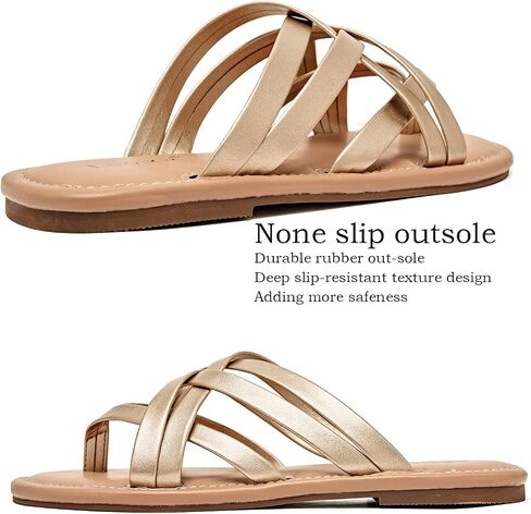 Luoika Wide Wide Wide Sandals ، Flip Flop Slides Sandal Slidsal Strapy Sandal Slip on Summer Beach Shoes for Women. in Kuwait