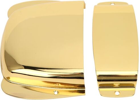 Zinc Alloy Pickup Bridge Cover Set for Electric Bass Guitar with Protective Bass Bridge Cover & Decal - for Jazz & Telecaster, in Chrome Finish (Silver) in Saudi Arabia