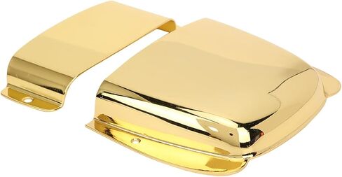Zinc Alloy Pickup Bridge Cover Set for Electric Bass Guitar with Protective Bass Bridge Cover & Decal - for Jazz & Telecaster, in Chrome Finish (Silver) in Saudi Arabia