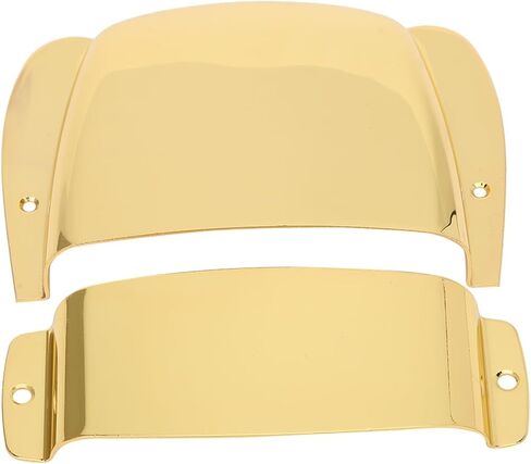 Zinc Alloy Pickup Bridge Cover Set for Electric Bass Guitar with Protective Bass Bridge Cover & Decal - for Jazz & Telecaster, in Chrome Finish (Silver) in Saudi Arabia