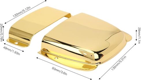 Zinc Alloy Pickup Bridge Cover Set for Electric Bass Guitar with Protective Bass Bridge Cover & Decal - for Jazz & Telecaster, in Chrome Finish (Silver) in Saudi Arabia
