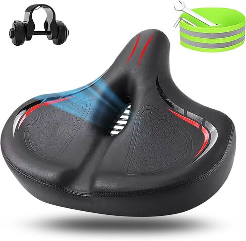 Bike Seat for Comfort Women/Men,Bike Saddle with Memory Foam Padded fit Road Clamp Bikes & Indoor Stationary Exercise Bikes in Saudi Arabia
