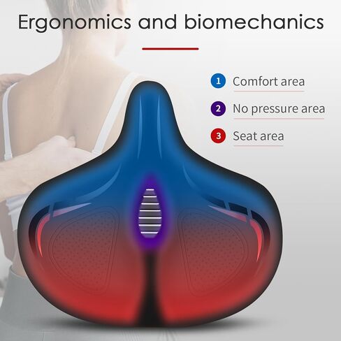 Bike Seat for Comfort Women/Men,Bike Saddle with Memory Foam Padded fit Road Clamp Bikes & Indoor Stationary Exercise Bikes in Saudi Arabia