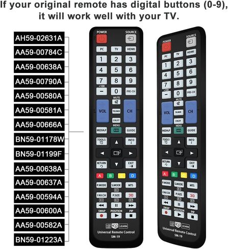 جهاز تحكم عن بعد للتلفزيون العالمي، مقاوم للماء، يدعم أجهزة التلفاز الذكية، LED/LCD، Apple TV، Vizio، LG، Samsung، Roku، Blu-Ray، مشغلات DVD، أنظمة الصوت، تصميم سهل التنظيف in Saudi Arabia