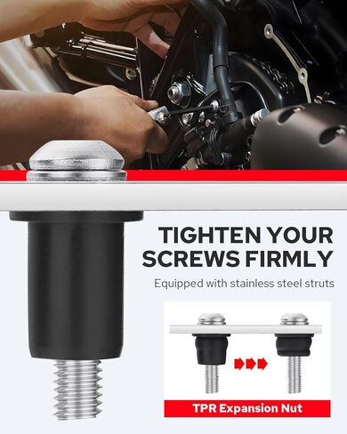 Benlari 160Pcs Well Nut Bolts Kit 304 Stainless Steel Countersunk Screws M4 M5 M6 TPR Rubber Expansion Nuts Fit for Kayak Motorcycle Marine Boat Windscreen in Saudi Arabia