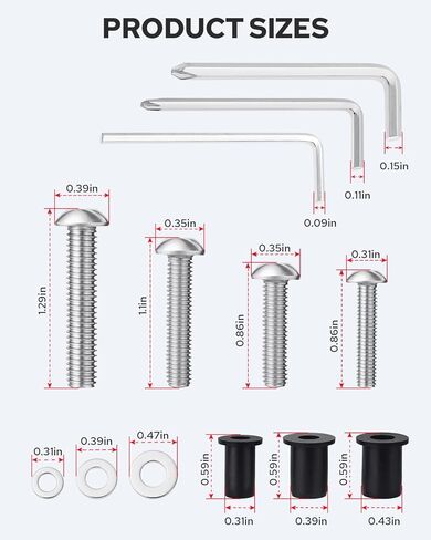 Benlari 160Pcs Well Nut Bolts Kit 304 Stainless Steel Countersunk Screws M4 M5 M6 TPR Rubber Expansion Nuts Fit for Kayak Motorcycle Marine Boat Windscreen in Saudi Arabia