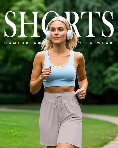 Neer 3 Pack Bermuda Shorts for Women Wide Leg High Waisted Drawstring Gym Shorts with Pocket in Kuwait