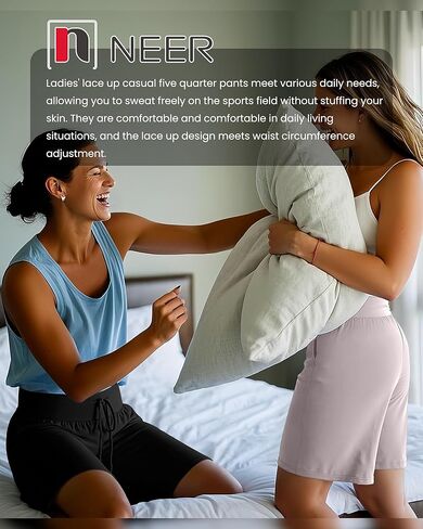 Neer 3 Pack Bermuda Shorts for Women Wide Leg High Waisted Drawstring Gym Shorts with Pocket in Kuwait