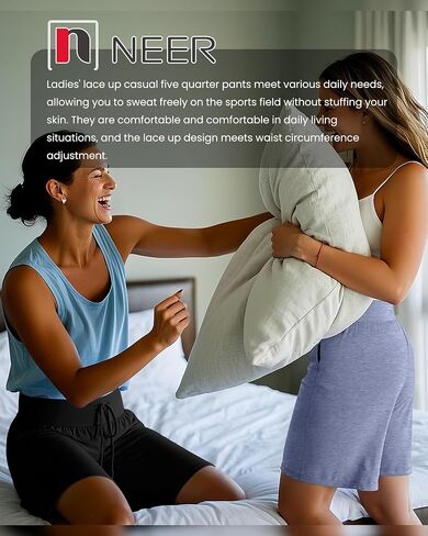 Neer 3 Pack Bermuda Shorts for Women Wide Leg High Waisted Drawstring Gym Shorts with Pocket in Saudi Arabia